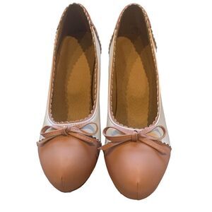 Pin Up Powder Pink White Closed Toe Heels Size 9 (40 EU)